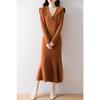 Women's Cashmere Dress Qinghe Cashmere 30% Cashmere 70% Wool Autumn and Winter Cashmere Skirt Soft and Warm