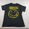 Nirvana Смайлик Хлопок 100% Хлопок Футболка Мужские Футболки Топ Мужской Средний M Гранж Кобейн