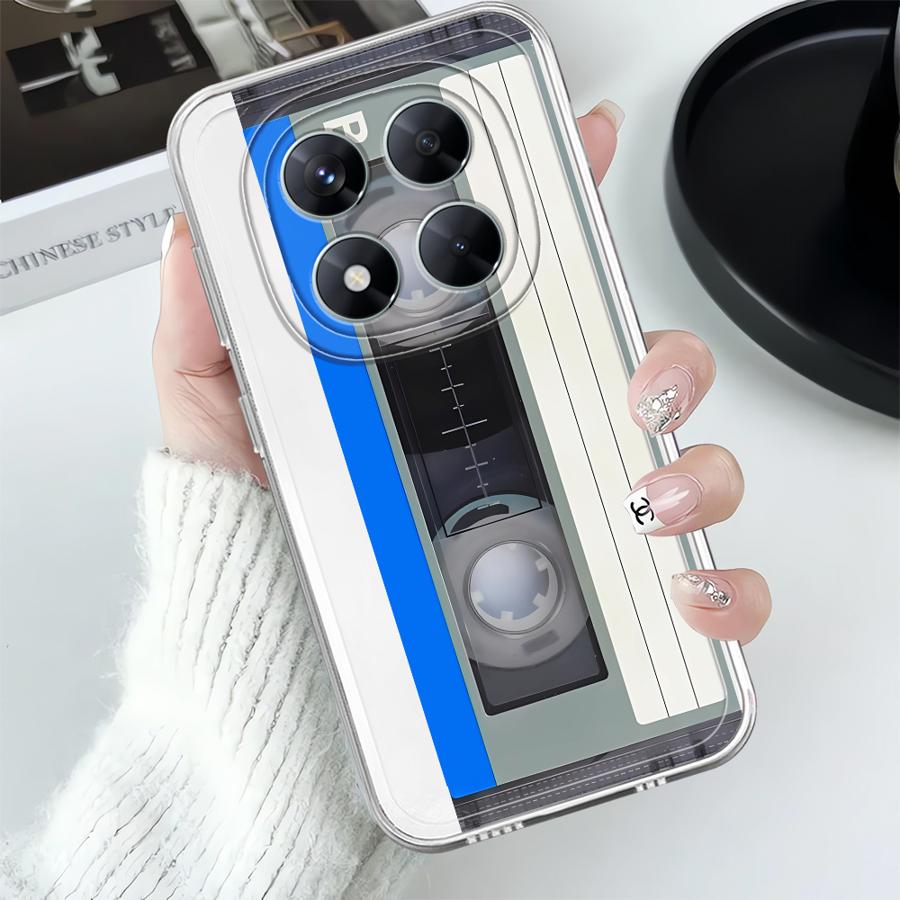 Чехол для Xiaomi Redmi Note 14 Pro Plus Note 13 13C 11 11S 10S A4 12 12S 14C 9 10 Мягкая накладка на телефон Модный ретро Кассетная лента