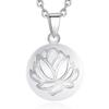 White Lotus Flower Pregnancy Bola Necklace