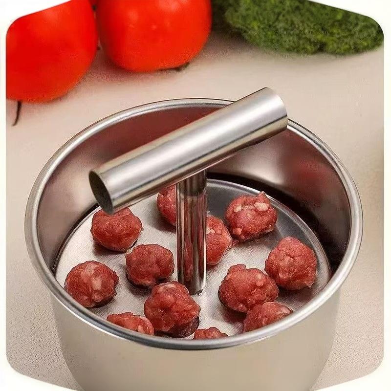 Stainless Steel Meatball Maker Non Stick Non Slip Handle Rust Proof for Home Kitchen Meat Fish Ball Making Tool