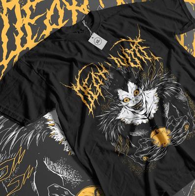 Anime Kira Ryuk Death Note Horror Waifu Cartoon T-Shirt V4