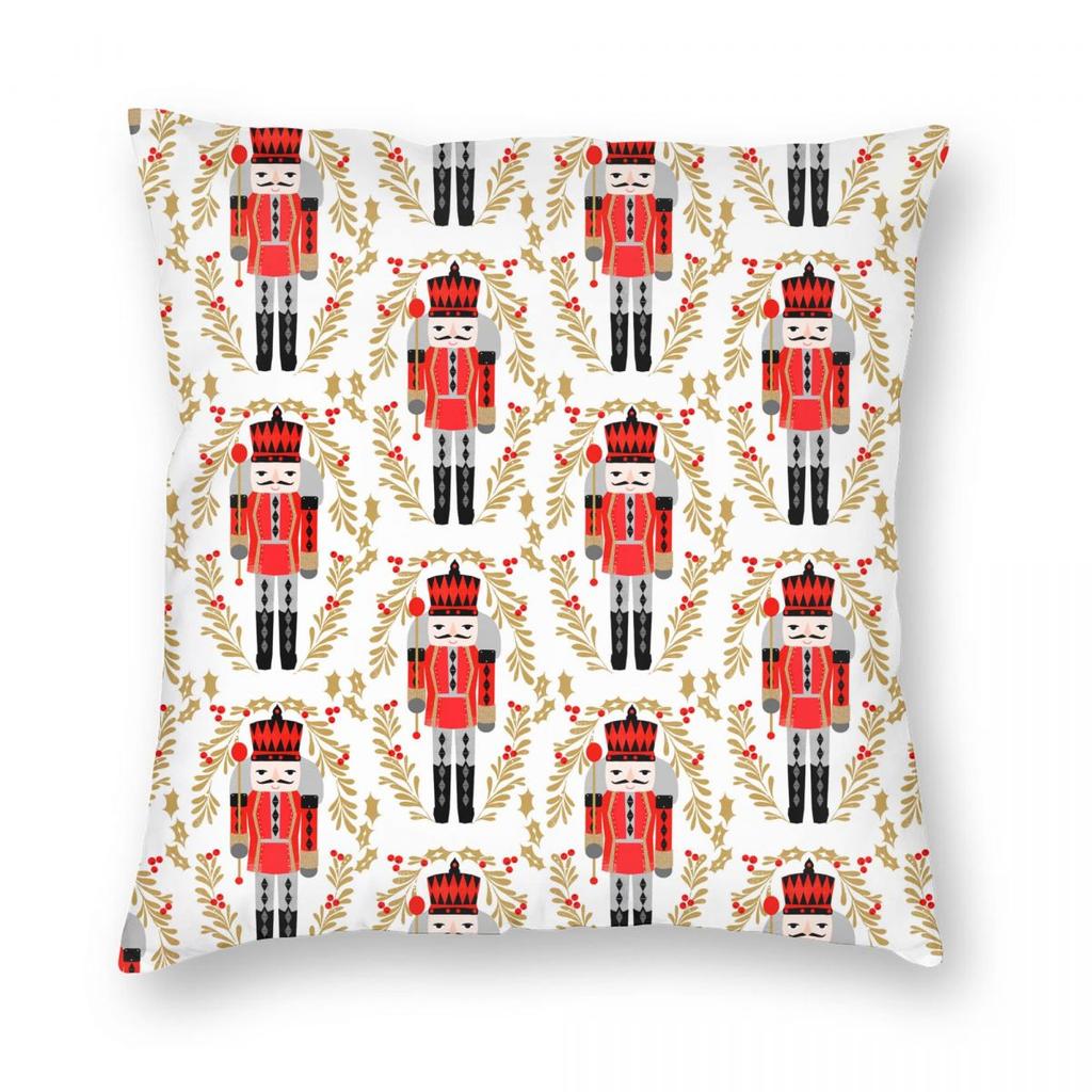 Christmas Nutcracker Pillowcase Doublesided Printing Polyester Cushion Cover Decorations Pillow Case Cover Home Square cm