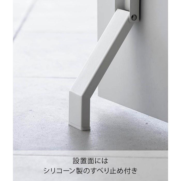 Yamazaki Magnetic Folding Door Stopper White (approx. W4.5 x D7 x H28cm) Tower Strong Magnet Easy Installation Entrance Door One-Foot