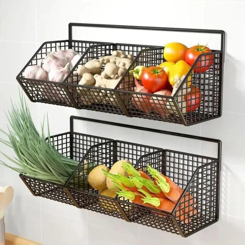 Onion Ginger Garlic Kitchen Shelf Condiments Spice Drain Basket Storage Rack  Household
