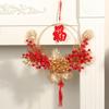 Spring Festival Decor Red Berries Flower Wreath Chinese New Year Decorations 40cm