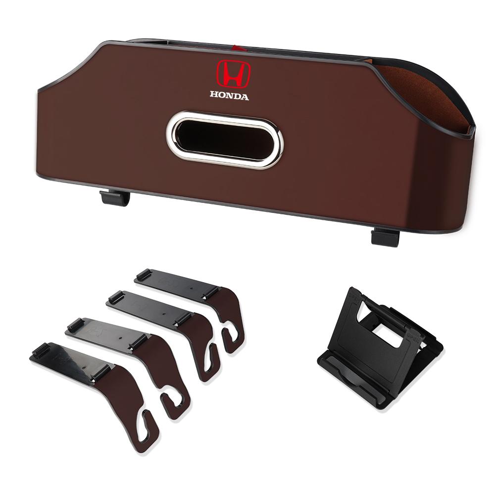 PU LeatherCar Seat Back Storage Box Tissue Box Water Cup Mobile Phone Holder For Honda Civic Accord Jazz CR-Z Element Insight AK7