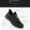Oulylan Steel Toe Lightweight Labor Footwear Men Anti-Puncture Non-Slip Soft Sneakers Anti-Smash Fly Woven Breathable Work Shoes