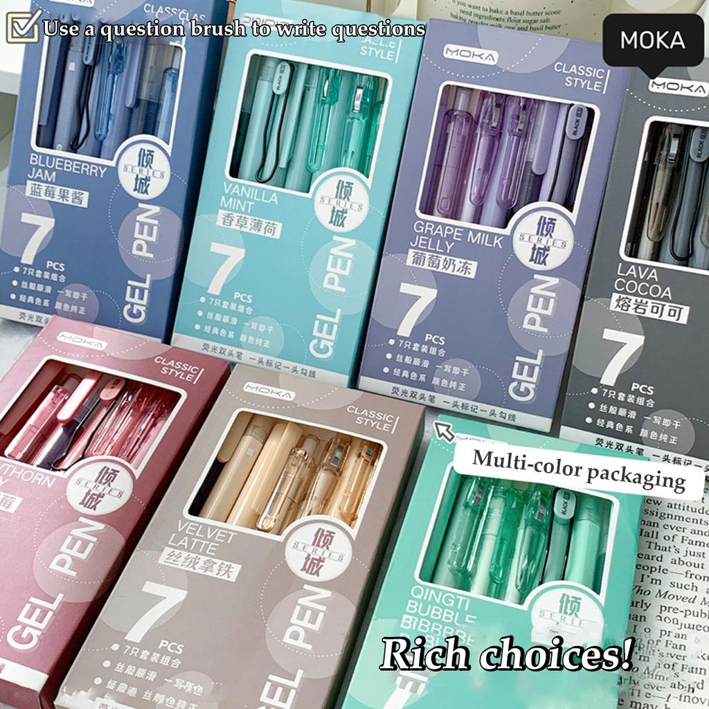 Ручка-кисть Вопрос Ручка INS Высоко выглядящая Студенческая Экзаменационная Специальная Быстросохнущие Чернила Нажимная Ручка Черная ST Наконечник 0,5 мм Гелевая Ручка Ручка для Подписи