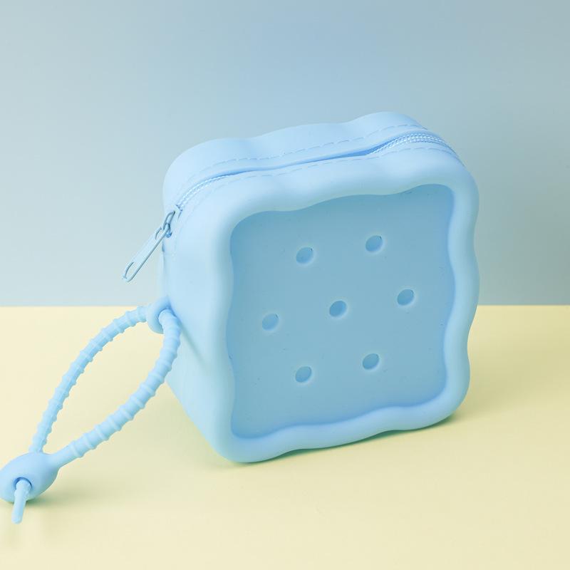 N$ Cute Colorful Silicone Tote Bag DIY Hole Design Soft Waterproof For Kids Outdoor Play Daily Use