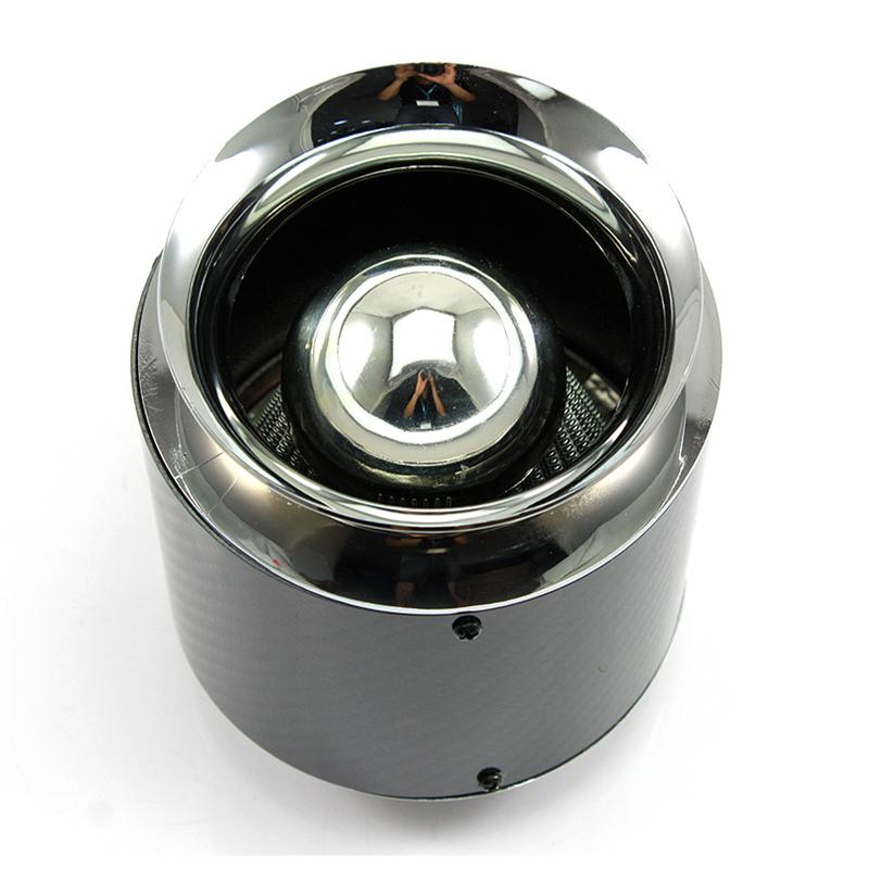 Car Performance Engine Filters High Flow Air Filter For Auto Cold Intake Kit 76mm Carbon Fiber Cover Racing Sports Universal