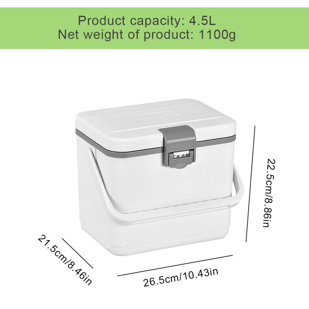 5/4.5L Camping Car Refrigerator with Handle Mini Freezer Fridge Heat Preservation Food Storage Cooler Box for Camping Tailgating