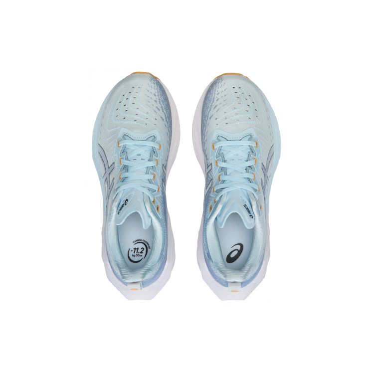 Asics Novablast 4 Soft Comfortable Rebound Fabric Low-Top Casual Running Shoes Men Sneaker Light-Blue 1011B693-402