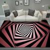 Teenager 3D Effect Vortex Illusion Carpet Entrance Living Room Bedroom Rug Geometric Optical Doormat Illusion Home Decor Mat