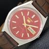 AUTOMATIC VINTAGE SEIKO 5 JAPAN 6309A MENS RED COLOR DIAL WATCH A701203-5 R206a-a701203