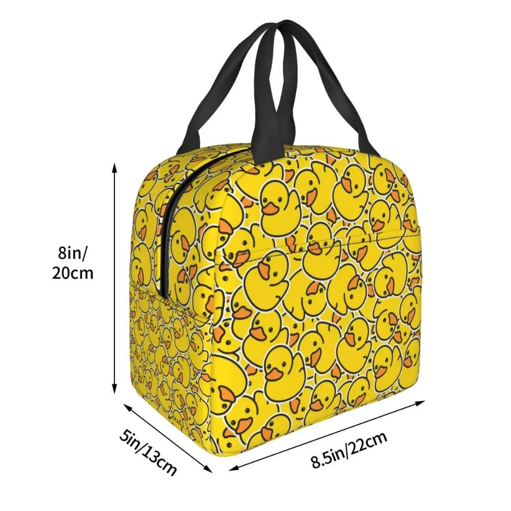 Yellow Bathtime Rubber Ducks Pattern Insulated Lunch Bag for Kids School Cooler Thermal Food Box Tote Lunch Boxes Container