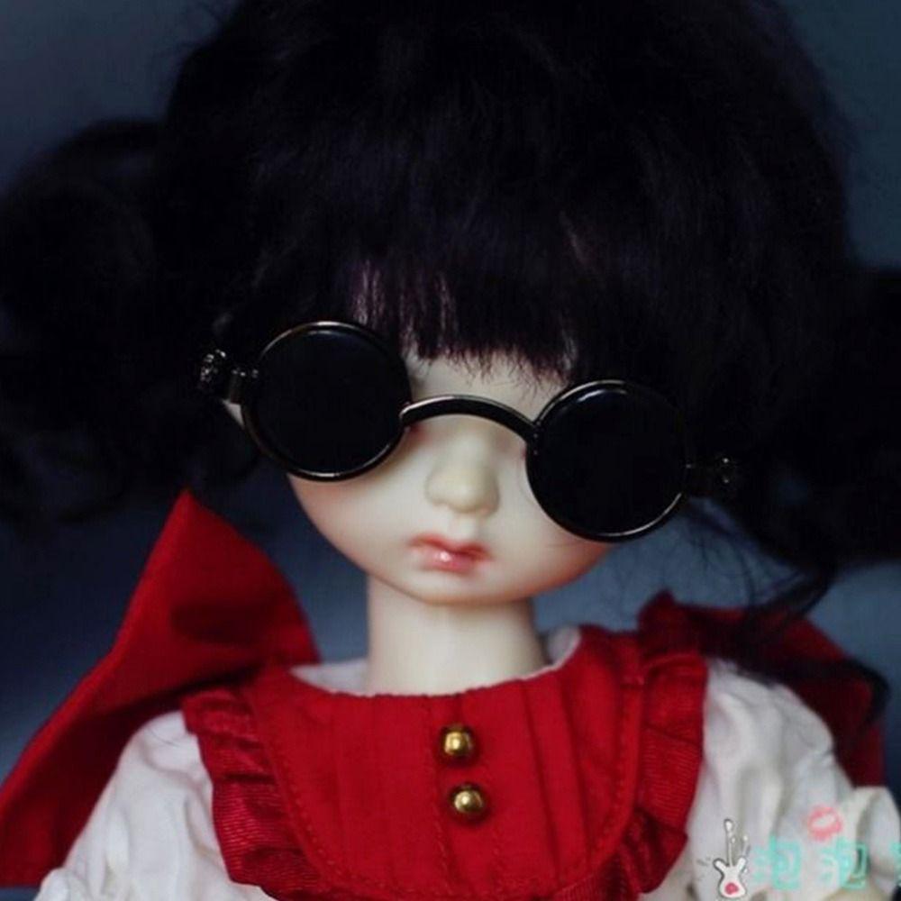 Plush Doll for 1/31/4 BJD Glasses Clothes For 10/15cm Dolls Plush Doll Eyeglasses Cute Heart Frame
