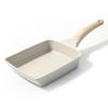 CAROTE Omelet Frying Pan, 14*18cm, Induction and Gas Compatible, PFOA/PFOS Free, Marble Coat, Smooth Smoothness, Non-Stick, Easy To Clean, Greige, One