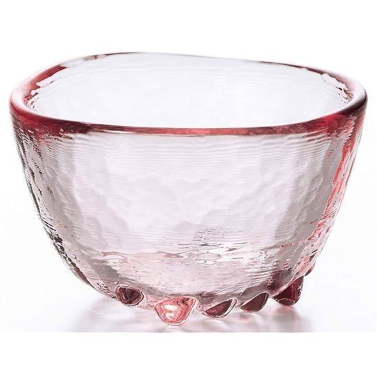 ADERIA Sake Cup, Edo Glass, Daruma, Pink, 70ml [Edo Glass/Ochoko/Sake Glass/Handmade] Made in Japan,