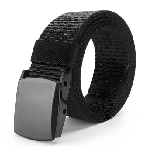 Yinke Nylon Belt, Lightweight and Durable, One Size Fits All, Military Waist, Sports, and Work Belt, Adjustable Length (120-130cm), with Buckle for St