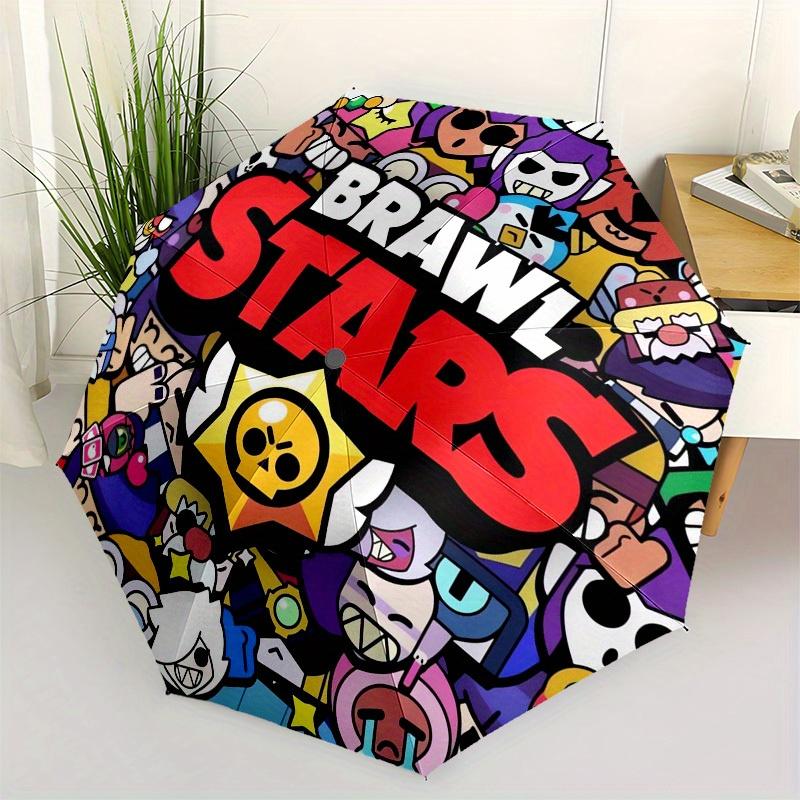 1 шт. Качественный зонт в тематике Brawl Stars, Зонт с автоматическим открытием и закрытием, Многофункциональный зонт G0811114
