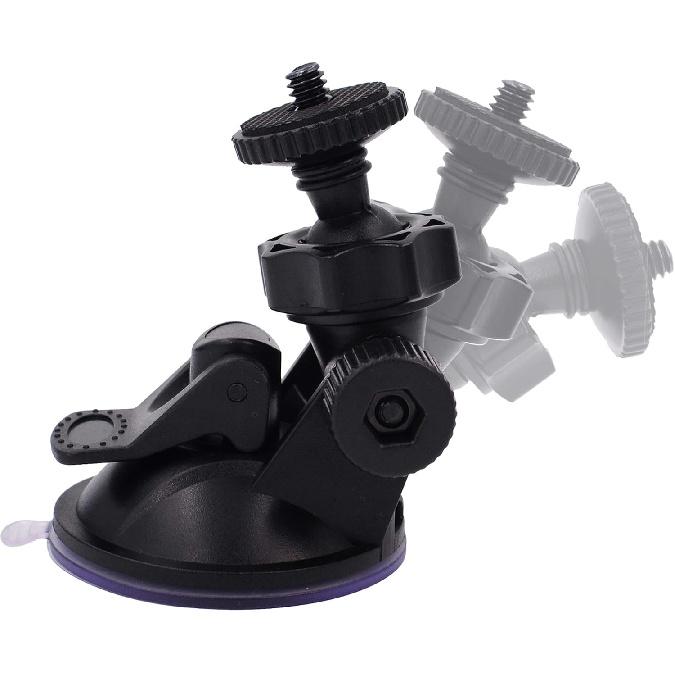 CH01A 1/4" 1/8" Thread Camera Suction Mount Tripod Holder in Dash Cam Mount Holder - Screw Tripod Windshield Holder Fits Sony/Ricoh/HP/GoPro/Oculus