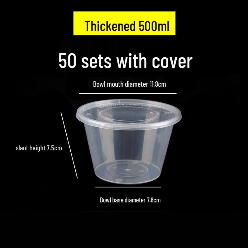 MOLUONA Disposable Round Food Containers with Lids