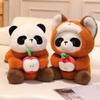 Adorable Red Panda Plush Toy Stuffed Cute Animal Panda Cosplay Raccoon Plush Baby Doll Decorative Pillow Birthday Christmas Gift