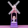 Crystal Music Box With Rotating Windmill Glowing Deer Girl Figurine Girls Birthday Gift Stress Relief Decor