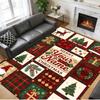 Christmas Custom Name Printed Square Area Rug Soft Non Slip Floor Carpet For Bedroom Holiday Gift