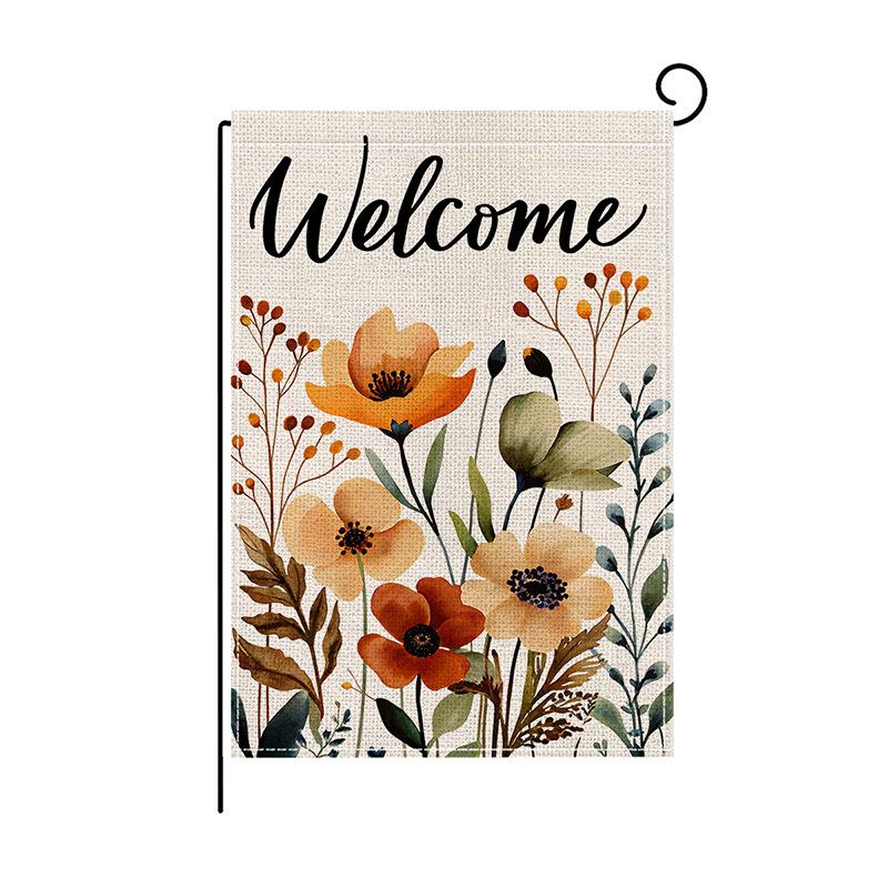 Праздник урожая Садовый флагОсенняя тыква Принт Буква Украшение двора Маленький флаг
