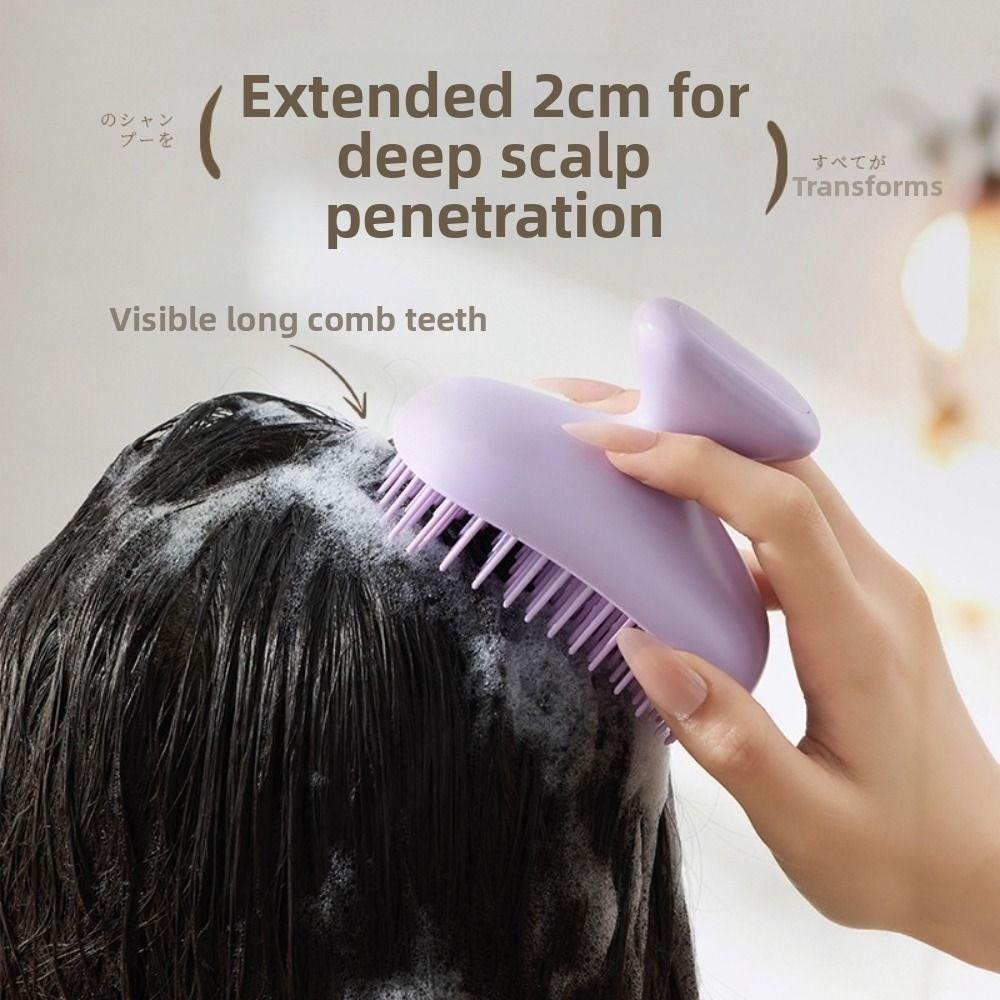 Soft Hair Washing Comb Dandruff Removal Head Scalp Massager Scalp Cleaning Scrubber Travel Use