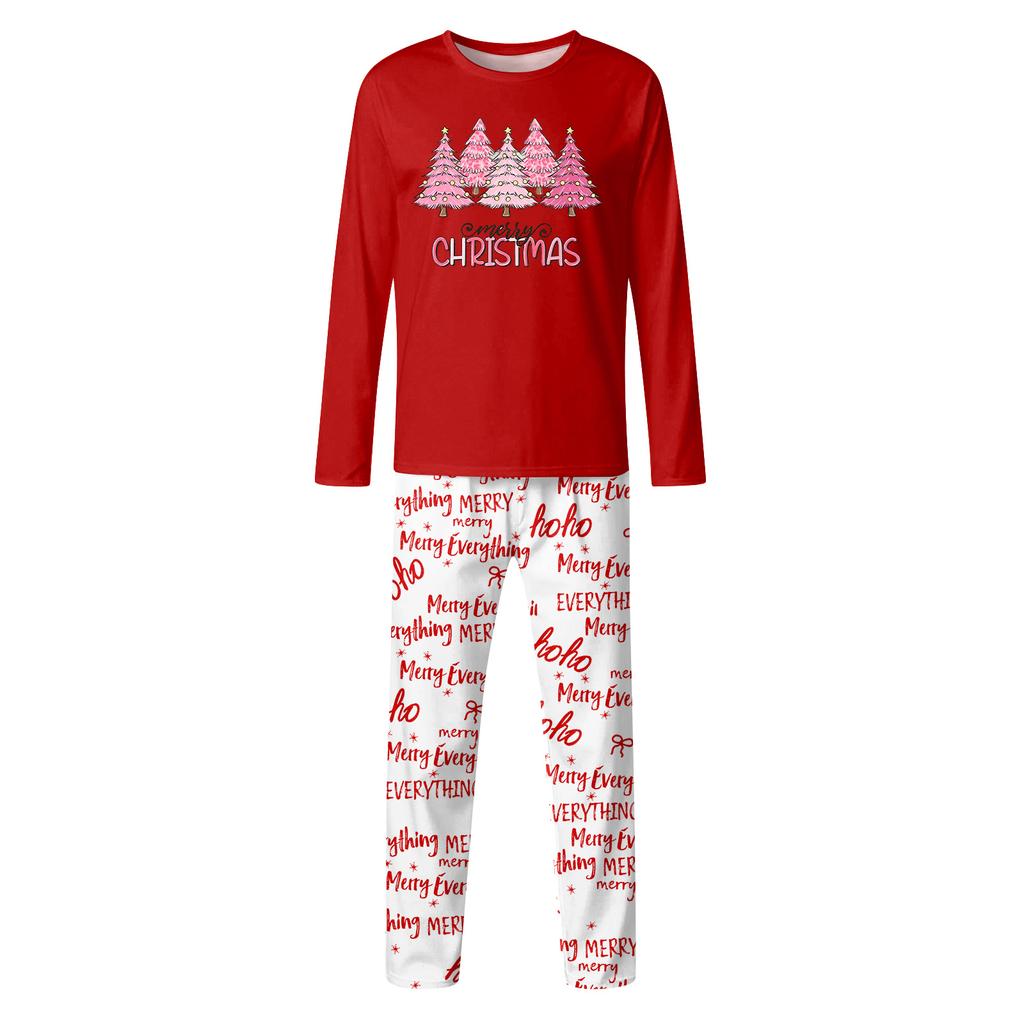 Family Matching Print Sets Pajamas Loungewear Outfits Family Matching Long Sleeve Tops+Pants Set