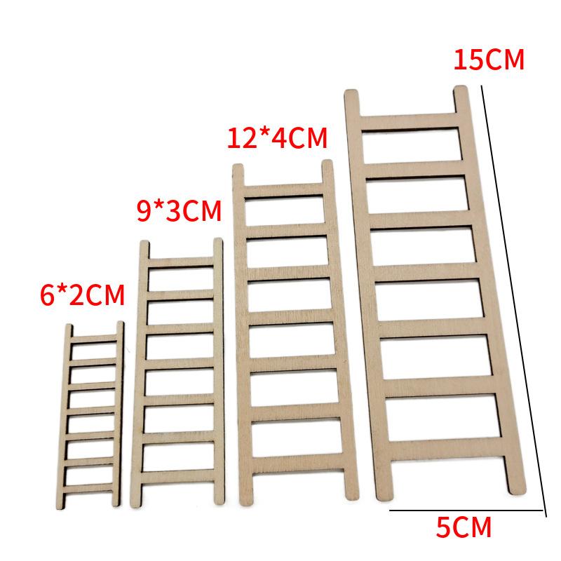 10 шт. Мини деревянная стремянка Мини садовая лестница мебель орнамент DIY ремесло аксессуар для ландшафтного декора Миниатюрная лестница