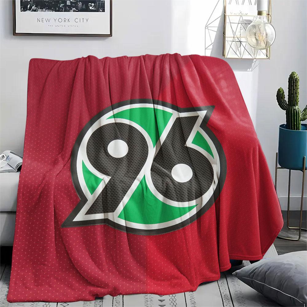 1PC Hannover 96 Patterned Flannel Blanket Suitable For All Seasons for Home Decor Warmth and Comfort Gifts Holiday Present