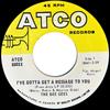 7-дюймовая пластинка BEE GEES Ive Gotta Get A Message To You K ATCO6603X ATCO Records 1968 Канада Рок Б/у
