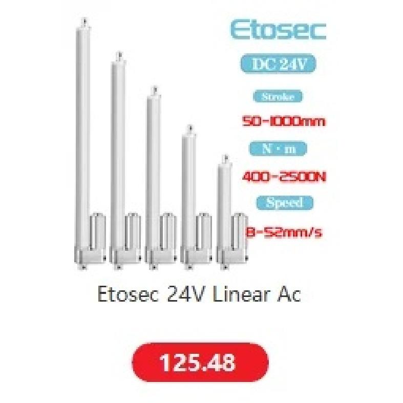 Etosec 6000N Линейный актуатор с низким уровнем шума 12В 24В Ход 50мм 100мм 200мм 300мм 500мм Линейный двигатель для солнечного трекера Моторизация дверей
