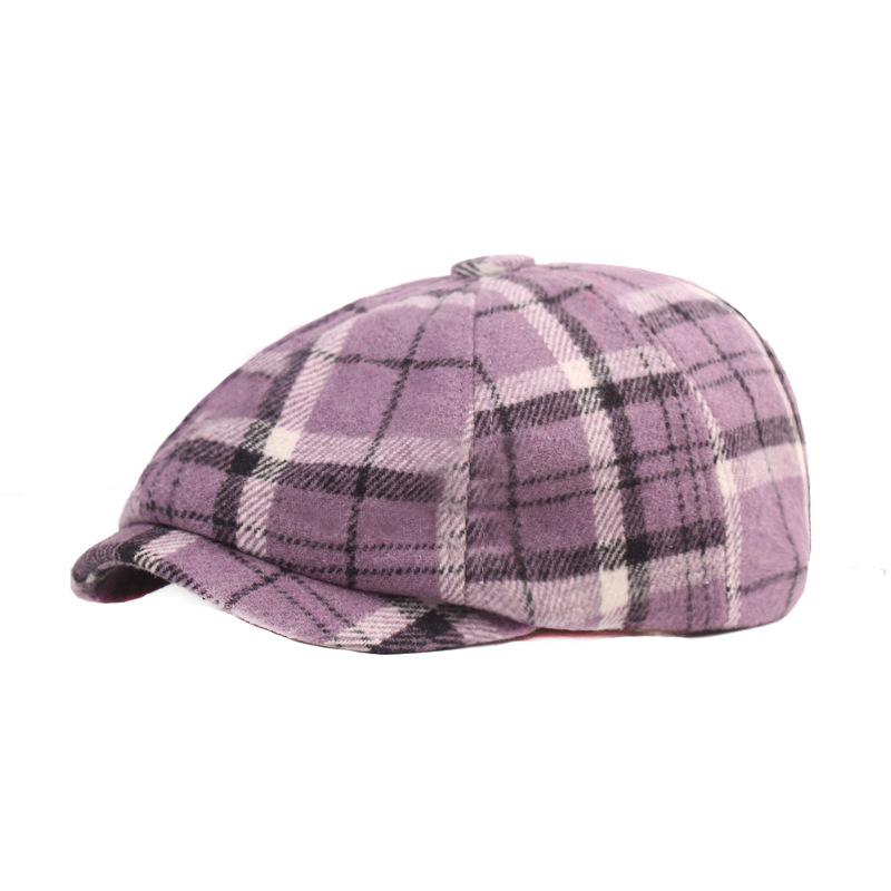 Хлопковая восьмиугольная шляпа Мужская берет Женская осенне-зимняя шляпа Европейская и американская шляпа Восьмиугольная шляпа для людей среднего и пожилого возраста