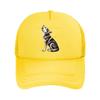 Rustic Howling Wolf Line Art  Mesh Baseball Cap Hip Hop