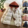 Мужские хлопковые подкладки Hong Kong Wind Loose Large Size Fake Two Hooded Coats Fashion Brand Thick Winter Bread Coat Lovers Мужские хлопковые подкладки