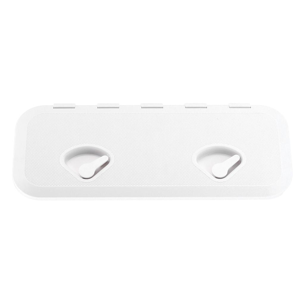 Deck Access   Inspection Cover 180 degrees  Hinged Lid Anti UV with Lock for Marine Boat 24 x 9.5in(White )