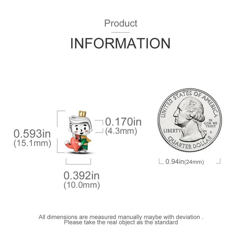 Шармы для мальчика и девочки, эмалевые шармы принца и лунной девочки, бусины-шармы, подходят для оригинального браслета, сделай сам, медные украшения, подарок