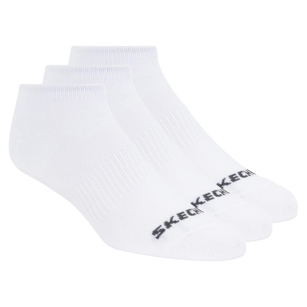 Skechers 3pk Unisex Non Terry No Show, Unisex white Socks