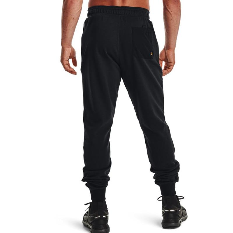 Under Armour Повседневные трикотажные спортивные брюки с сплошным логотипом, мужские, черные 1366407-001