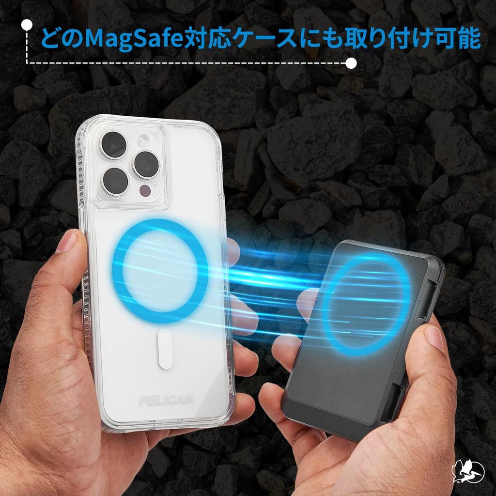 PELICAN Кошелек для карт MagSafe IPX4 Водостойкий, Кевлар, Блокировка RFID PP051214 (для iPhone 12–15)