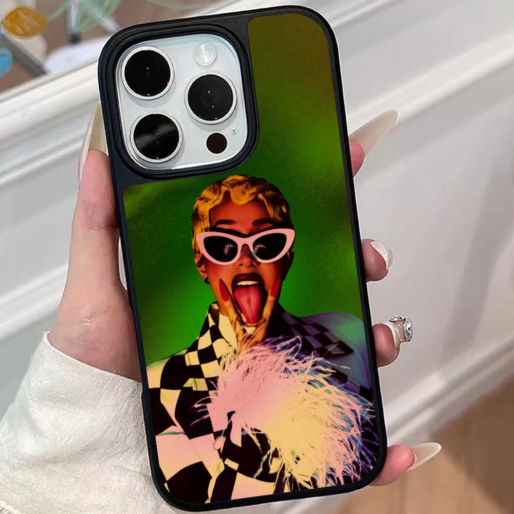 Cardi B Matte Surface Mobile Phone Case for iPhone 17 16 15 14 13 12 11 Air Pro Max Plus Colorful Cover