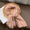 Cotton and Linen Scarf Atmosphere Lace Embroidered Scarf Silk Scarf Fashion Versatile Literary Scarf Small Shawl