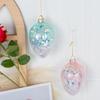 Glass Easter Egg Ornaments Stained Glass Easter Egg Ornaments Hanging Iridescent Ball Glitter Easter Eggs Pastel Egg Spring Tree Decorations,2pcs