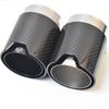 4.70Inch Total Length 93mm Outlet Car Universal M Performance Glossy Exhaust Pipe Carbon Fiber Black Muffler Tip