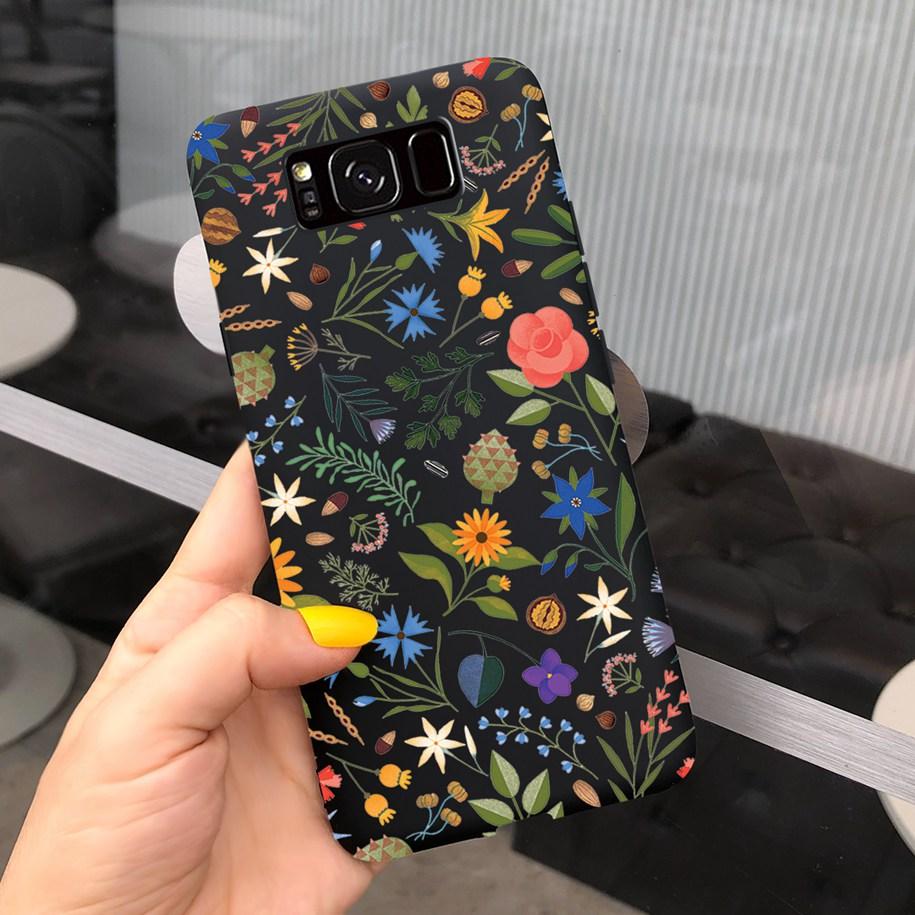 Ударопрочный Чехол Для Samsung S8 Plus SM-G955F Чехол Цветной Ромашка Кактус Мягкий Матовый Чехол Для Телефона Для Samsung S8 S 8 S8+ G950F Capa
